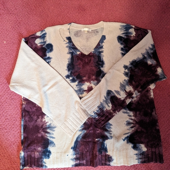 Lisa Todd Tie Dye V-Neck Cut Out Sweater - Picture 5 of 5